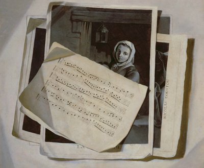 Trompe L&39;Oeilと楽譜シート 作： Francois Vispre
